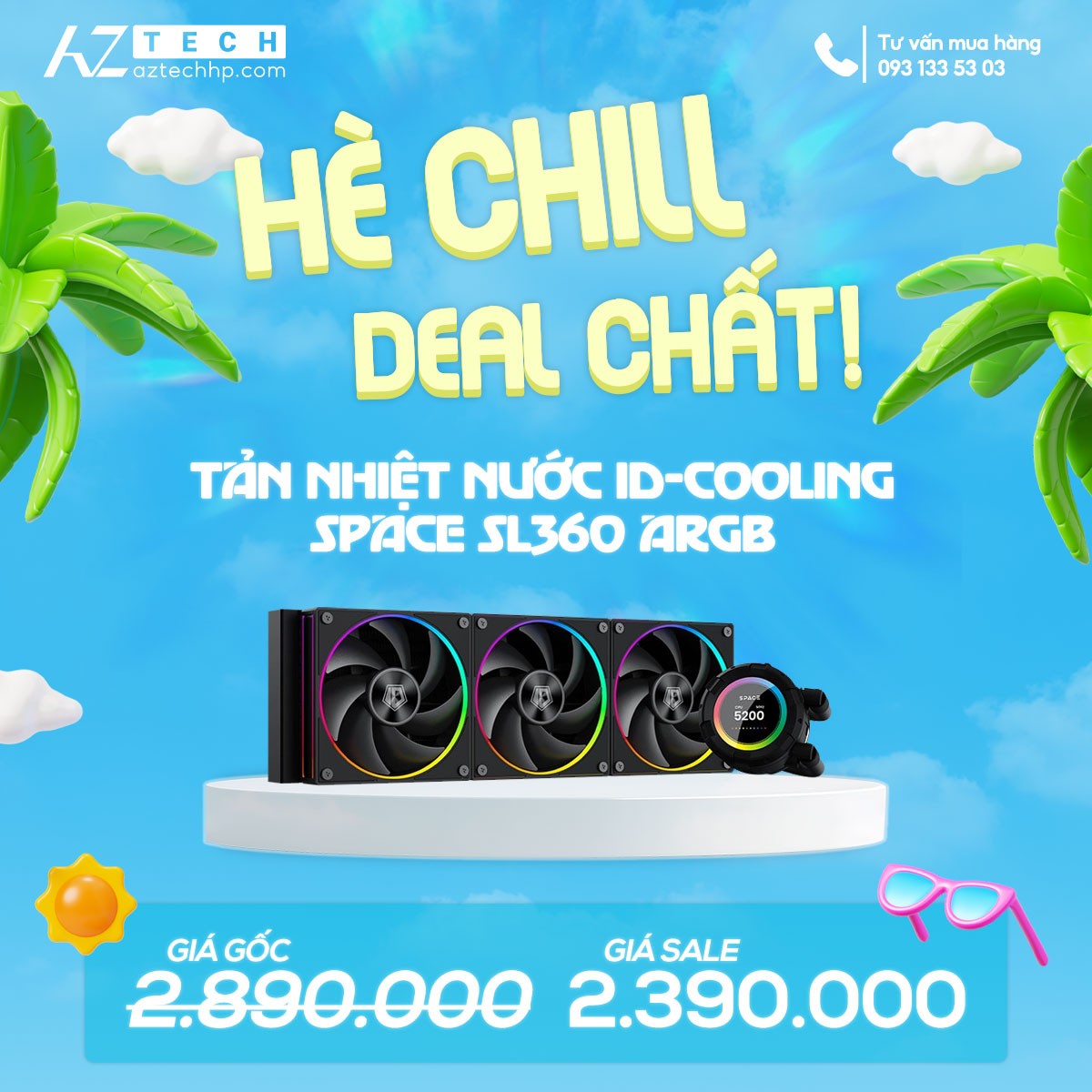 TẢN NHIỆT NƯỚC ID COOLING SPACE SL360 ARGB