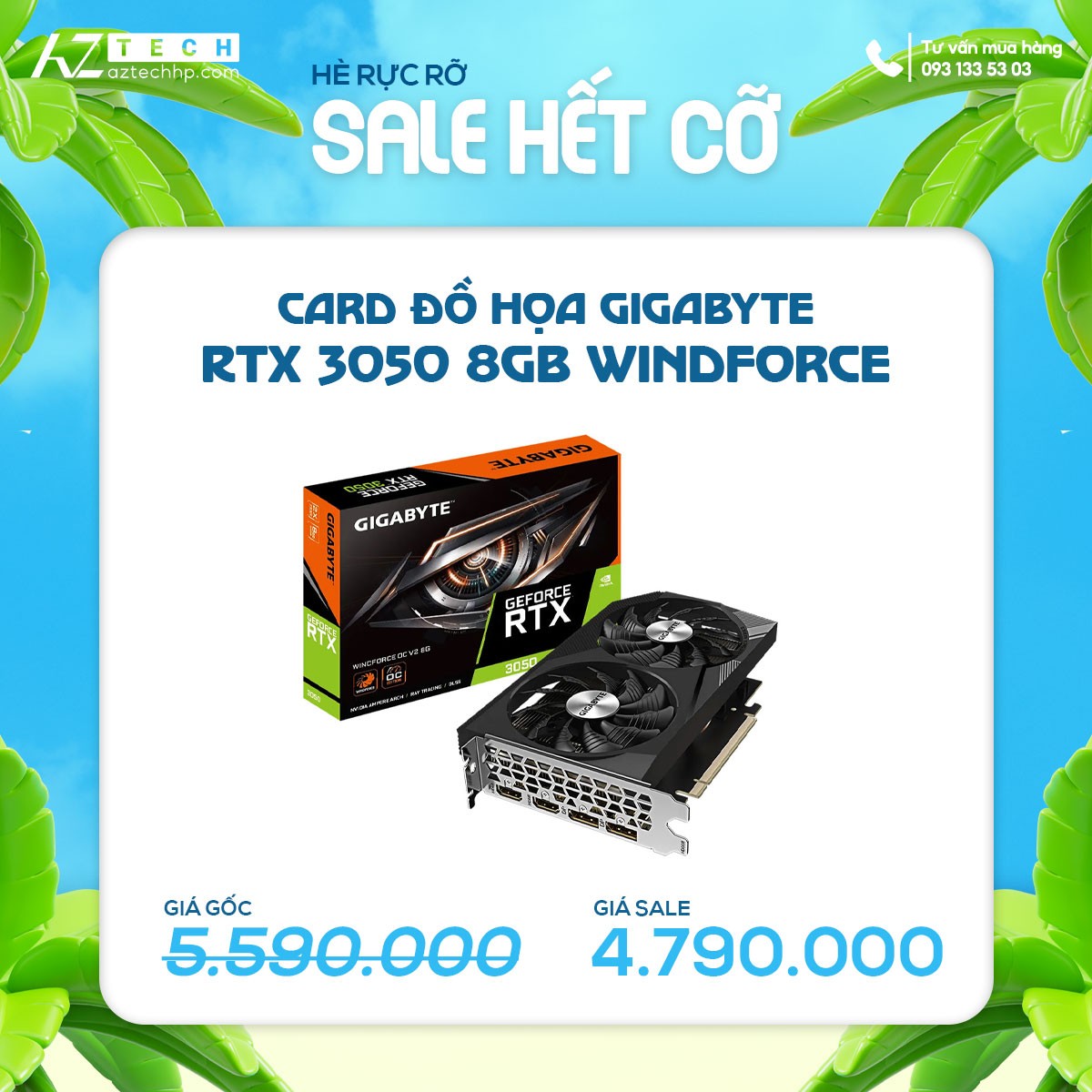 GIGABYTE 3050 8GB WINDFORCE