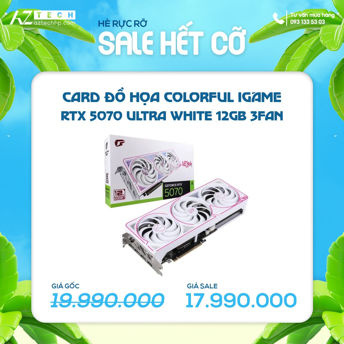 COLORFUL IGAME RTX 5070 ULTRA WHITE 12GB (3FAN)
