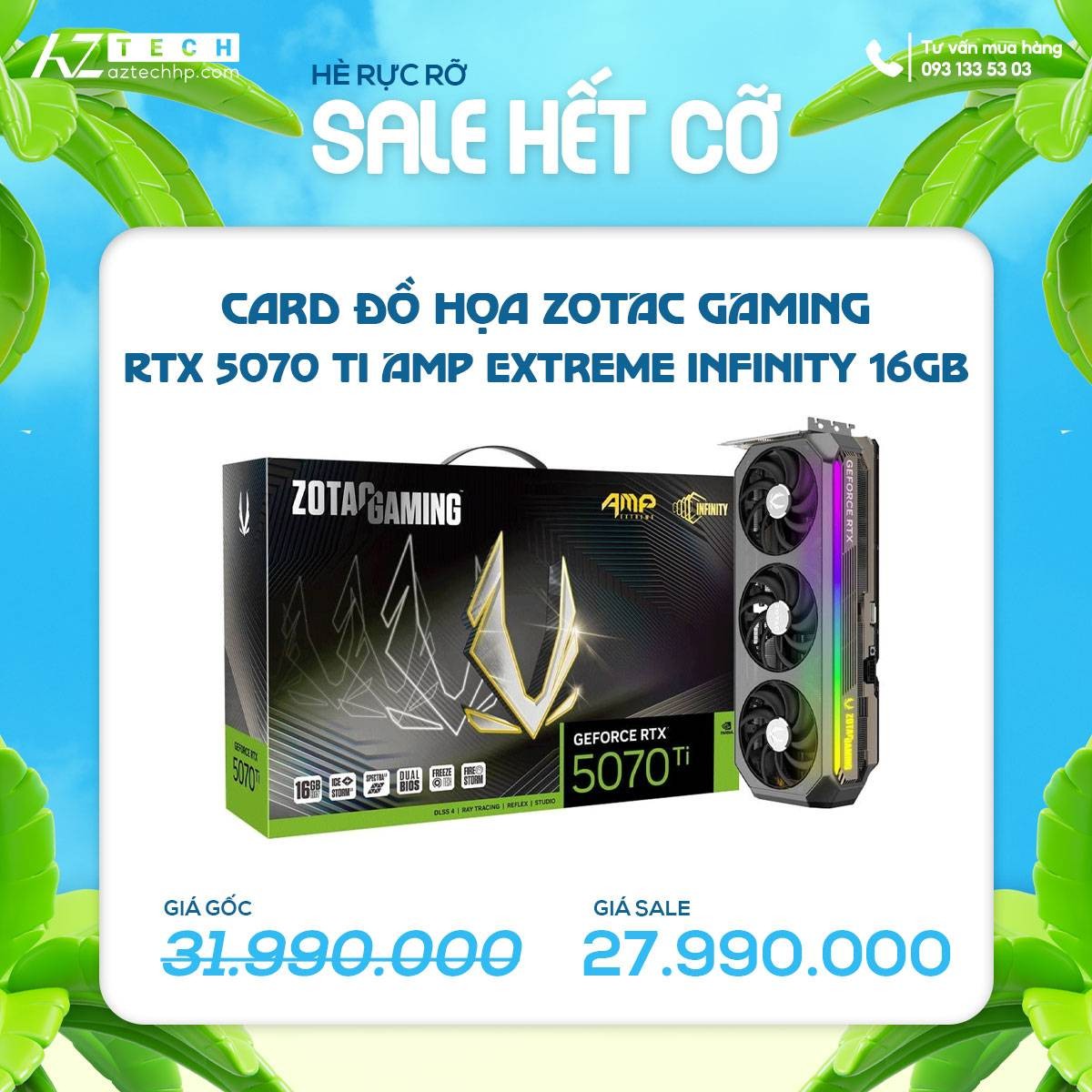 ZOTAC GAMING RTX 5070 TI AMP EXTREME INFINITY 16GB