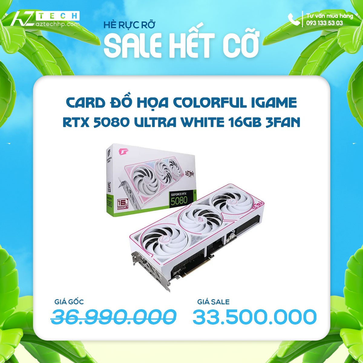 COLORFUL IGAME RTX 5080 ULTRA WHITE 16GB (3FAN)